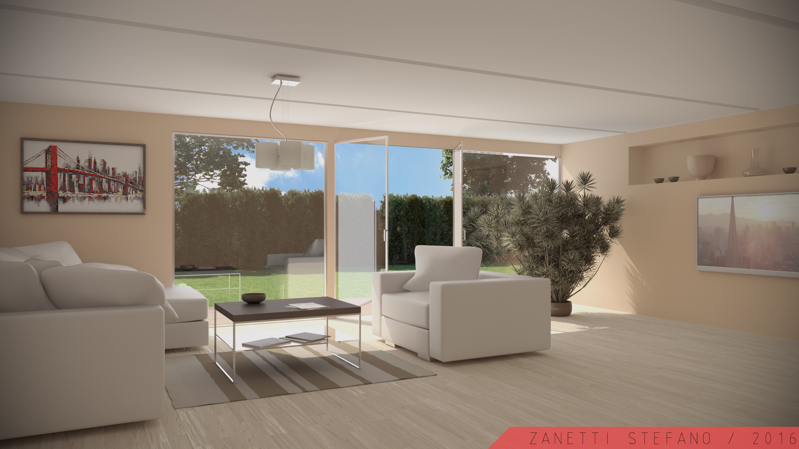 Rendering Salotto Moderno